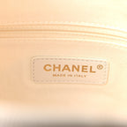 Canvas Pearl Deauville Drawstring Bucket Bag Ecru Beige