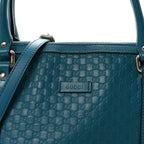 Soft Microguccissima Dome Satchel Deep Cobalt