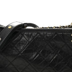 Aged Calfskin Quilted New Medium Gabrielle Hobo Black