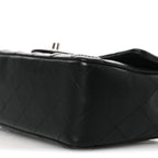 Lambskin Quilted Mini Rectangular Flap Black