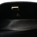 Lambskin Quilted Mini Rectangular Flap Black