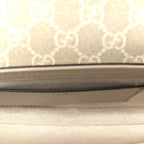 GG Supreme Monogram Textured Dollar Calfskin Web Mini Ophidia Envelope Shoulder Bag Beige Mystic White Oatmeal