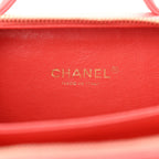 Caviar Quilted Small CC Filigree Vanity Case Coral