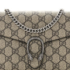 GG Supreme Monogram Mini Dionysus Chain Wallet Beige Taupe