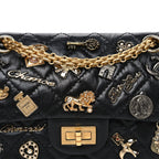 Aged Calfskin Lucky Charms 2.55 Reissue 224 Flap Black