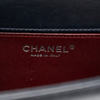 Calfskin Embossed Medium Paris Salzburg Boy Flap Navy