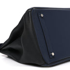 Togo Bi-Color Horseshoe Birkin 35 Bleu Nuit Black