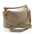 Grained Calfskin Small Puzzle Edge Bag Sand