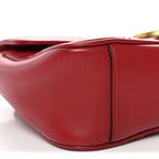 Calfskin Matelasse Small GG Marmont Shoulder Bag Hibiscus Red