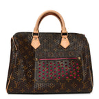 Monogram Perforated Speedy 30 Fuchsia