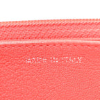 Grained Calfskin Quilted CC Box Wallet On Chain WOC Red