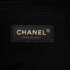 Suede Calfskin Shiny Lambskin Quilted Small Coco Base Shopping Bag Beige Black