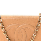 Caviar Timeless CC Wallet on Chain WOC Beige
