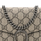 GG Supreme Monogram Mini Dionysus Chain Wallet Beige Taupe
