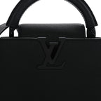 Matte Taurillon Capucines East West Mini All Black