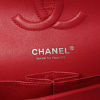 Caviar Quilted Medium Double Flap Dark Pink