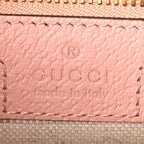 GG Supreme Monogram Textured Dollar Calfskin Mini Ophidia Flap Shoulder Bag Rose Pink