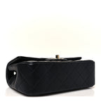 Lambskin Quilted Mini Rectangular Flap Black