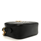 Calfskin Matelasse Mini GG Marmont Chain Shoulder Bag Black