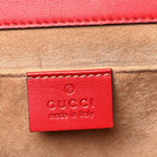 Calfskin Studded Small Padlock Shoulder Bag Hibiscus Red