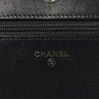 Lambskin Chevron Boy Wallet On Chain WOC Black