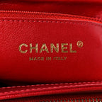 Caviar Quilted Small Business Affinity Flap Red