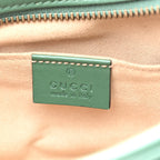 Calfskin Matelasse Small GG Marmont Chain Shoulder Bag Emerald Green