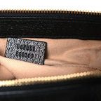 Textured Calfskin Web Small Ophidia Tote Bag Black