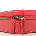Caviar Quilted Medium CC Filigree Vanity Case Red
