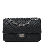 Aged Calfskin Quilted 2.55 Reissue 225 Flap Black