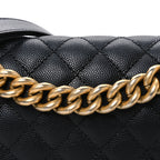 Caviar Quilted Medium Boy Flap Black