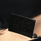 Calfskin Matelasse Monochrome GG Marmont Chain Belt Bag Black