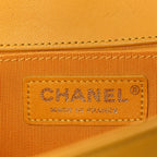 Lambskin Quilted Medium Boy Flap Yellow