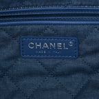 Denim Quilted Chanel 22 Blue