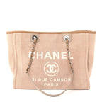 Mixed Fibers Small Deauville Tote Beige