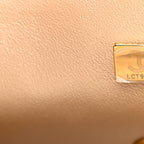 Metallic Goatskin Quilted Mini Rectangular Flap Gold