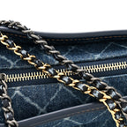 Denim Calfskin Medium Gabrielle Hobo Blue