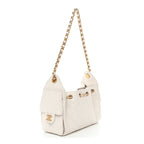Caviar Quilted Mini Chanel 25 Handbag White