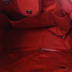 Lurex Boucle Medium Deauville Tote Red
