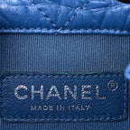 Aged Calfskin Quilted Small Gabrielle Backpack Blue