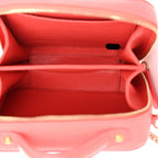 Caviar Quilted Small CC Filigree Vanity Case Coral