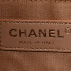 Caviar Chevron Quilted Medium Boy Flap Brown