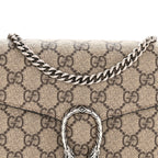 GG Supreme Monogram Mini Dionysus Chain Wallet Beige Taupe