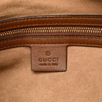 GG Supreme Monogram Large Linea A Hobo Light Brown