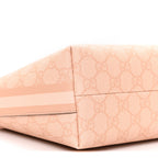 GG Supreme Monogram Textured Calfskin Web Super Mini Ophidia Shoulder Bag Pink