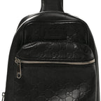 Guccissima Sling Backpack Black