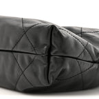 Shiny Calfskin Quilted Mini Chanel 22 Black