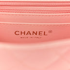 Lambskin Quilted Mini Square Flap Pink