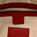 Soft GG Supreme Monogram Web Bosco Patch Small Crossbody Tote Beige Malva Hibiscus Red
