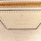 GG Supreme Monogram Textured Calfskin Web Small Ophidia Day Backpack Beige Ebony Mystic White
